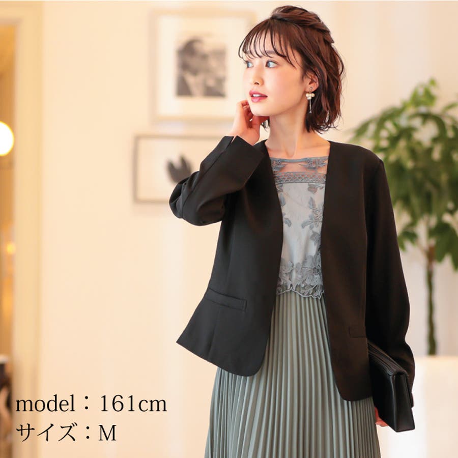 ノーカラー ジャケット 結婚式[品番：BECW0000998]｜kana（カナ