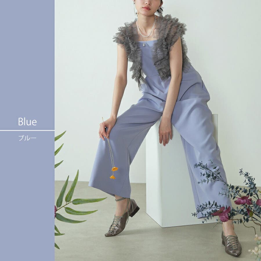 パーティードレス 結婚式 パンツドレス[品番：BECW0010285