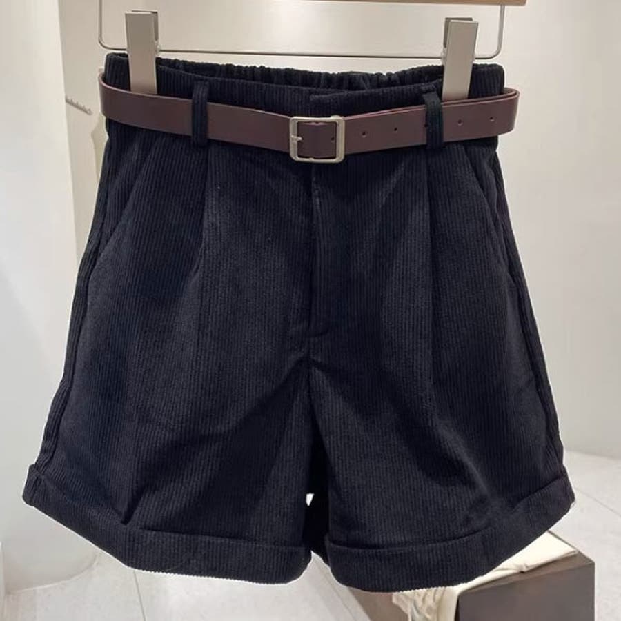 予約販売 ショートパンツ レディース ベルト付き[品番：VCTW0004369 パンツ