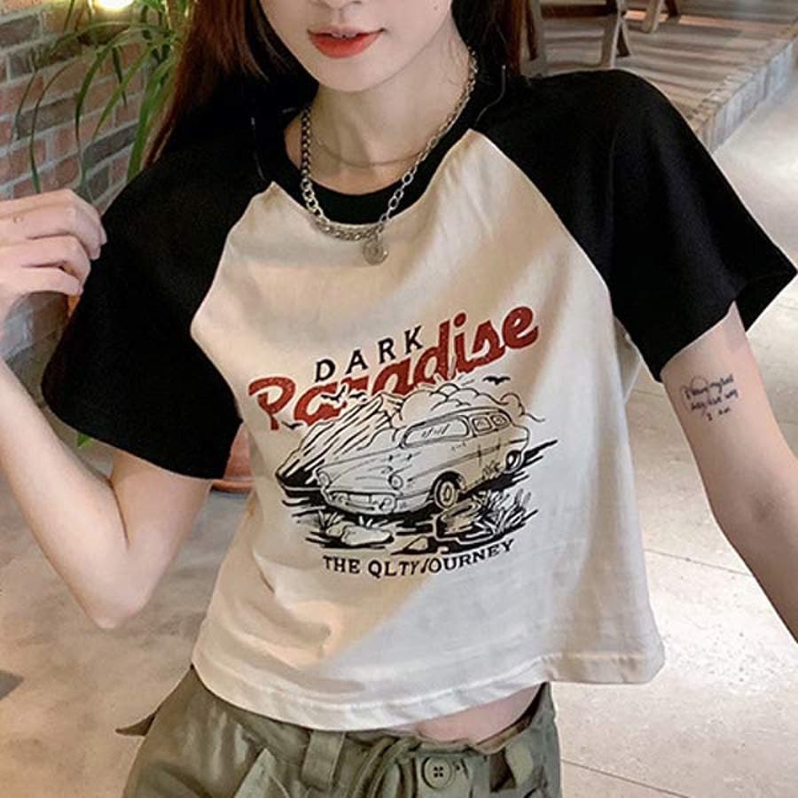 クロップドTシャツ レディース Tシャツ[品番：VCTW0004128]｜VICTORIA