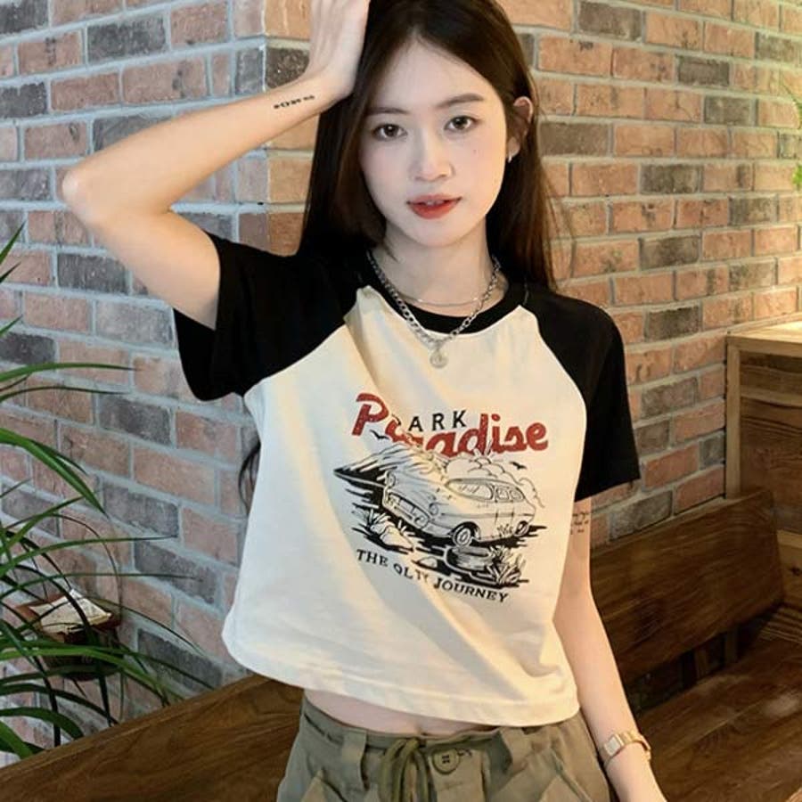 クロップドTシャツ レディース Tシャツ[品番：VCTW0004128]｜VICTORIA