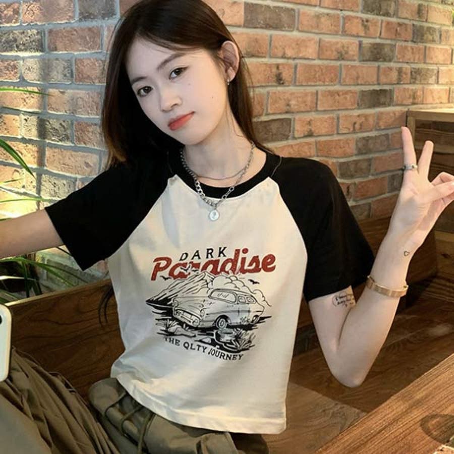 クロップドTシャツ レディース Tシャツ[品番：VCTW0004128]｜VICTORIA