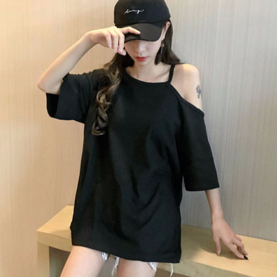 ワンショルダーTシャツ ブラウス トップス[品番:VCTW0004282 ワンショルダーTシャツ ブラウス トップス[品番:VCTW0004282
