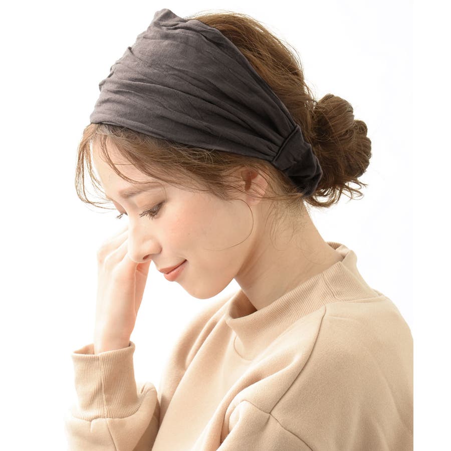 【関税込み】Wed ヘアバンド & ヘアアクセサリー くしゅくしゅターバン風ヘアバンド ヘッドバンド ヘア