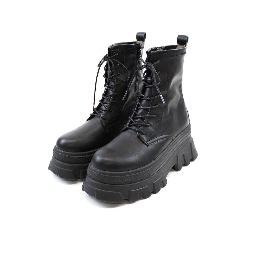 厚底トラックソールレースアップストレッチブーツ[品番：VIVS0009952]｜VIVIAN COLLECTION（ヴィヴィアンコレクション  ）のレディースファッション通販｜SHOPLIST（ショップリスト）