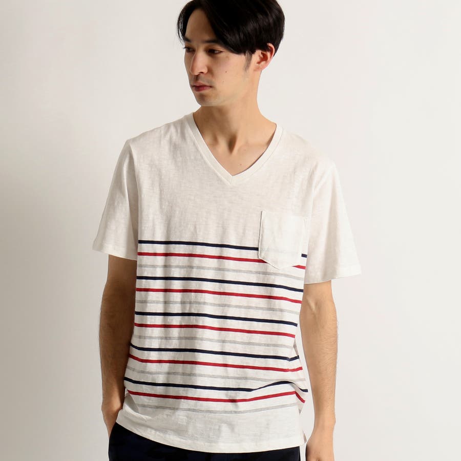 Wego スラブパネルボーダーtシャツ 品番 Wg Wego Men ウィゴー のメンズファッション 通販 Shoplist ショップリスト