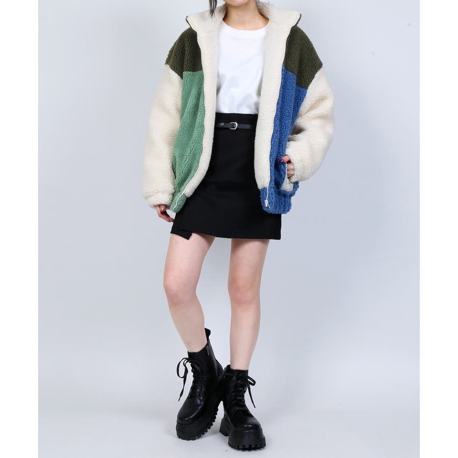 DING】バイカラーボアブルゾン[品番：WG010077970]｜WEGO【WOMEN