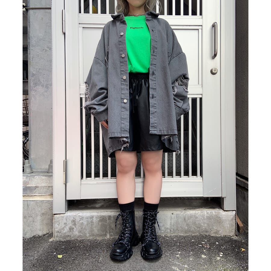 Figments ダメージデニムシャツジャケット 品番 Wg Wego Women ウィゴー のレディースファッション通販 Shoplist ショップリスト