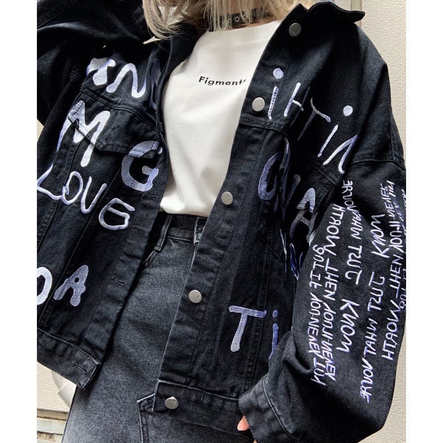 Figments】ロゴ刺繍デニムジャケット[品番：WG010077058]｜WEGO