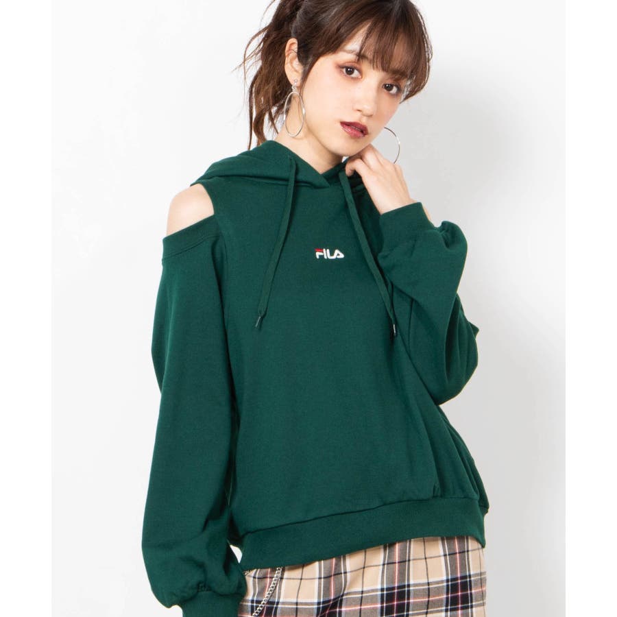 Wc Fila別注オープンショルダープルパーカー 品番 Wg Wego Women ウィゴー のレディースファッション通販 Shoplist ショップリスト