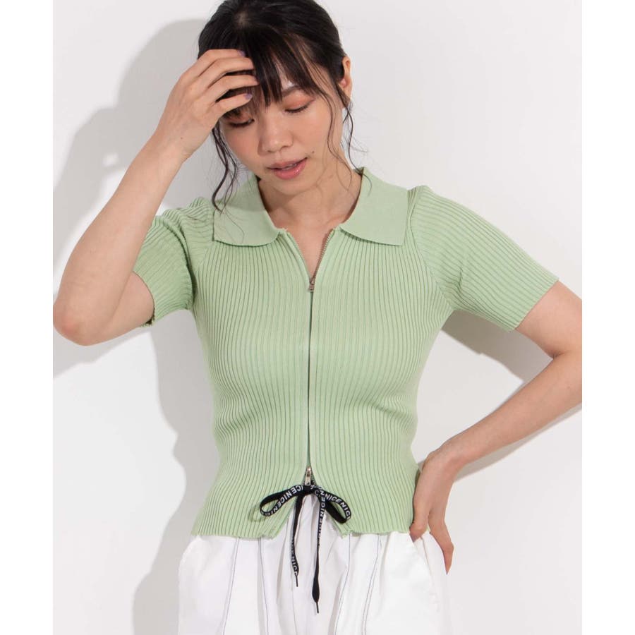 フロントジップショートニット [品番：WG010081026]｜WEGO【WOMEN】（ウィゴー）のレディースファッション通販｜SHOPLIST（ショップリスト）