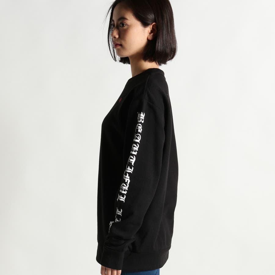 バラ刺繍袖プリントスウェット[品番：WG010017317]｜WEGO【WOMEN