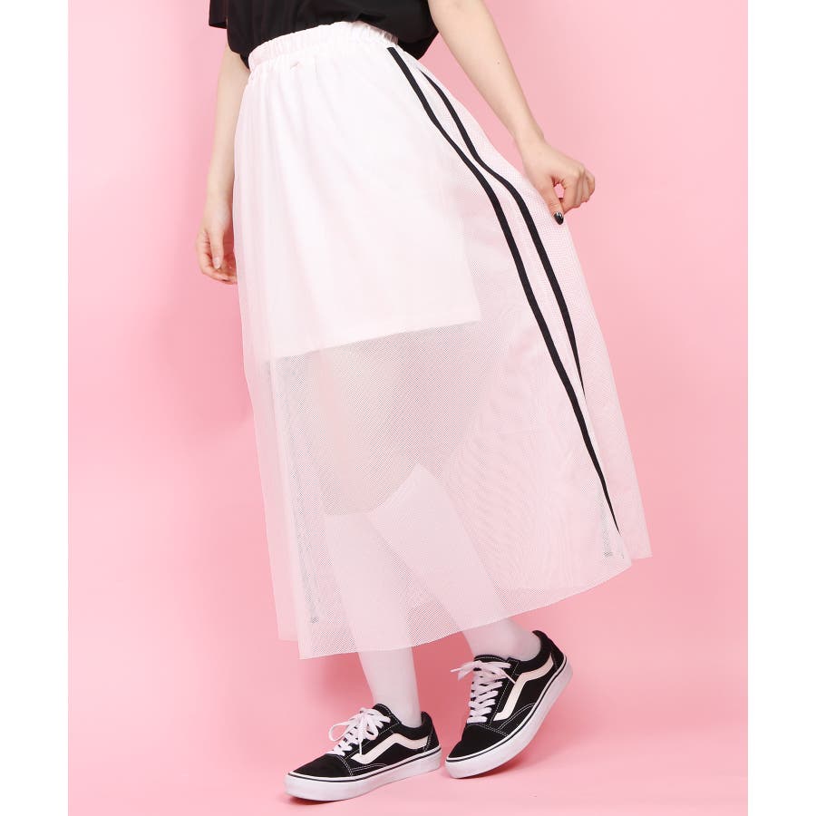 WC】2ラインメッシュスカート[品番：WG010068765]｜WEGO【WOMEN