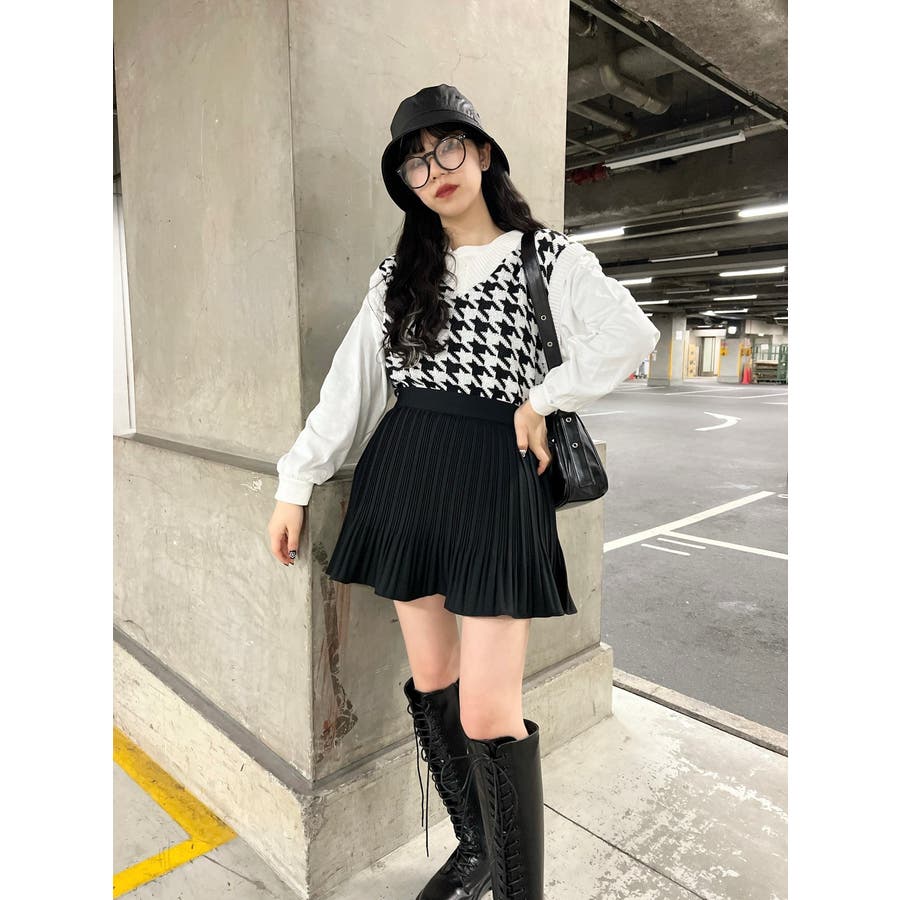 WC】千鳥柄ニットベスト[品番：WG010077979]｜WEGO【WOMEN】（ウィゴー