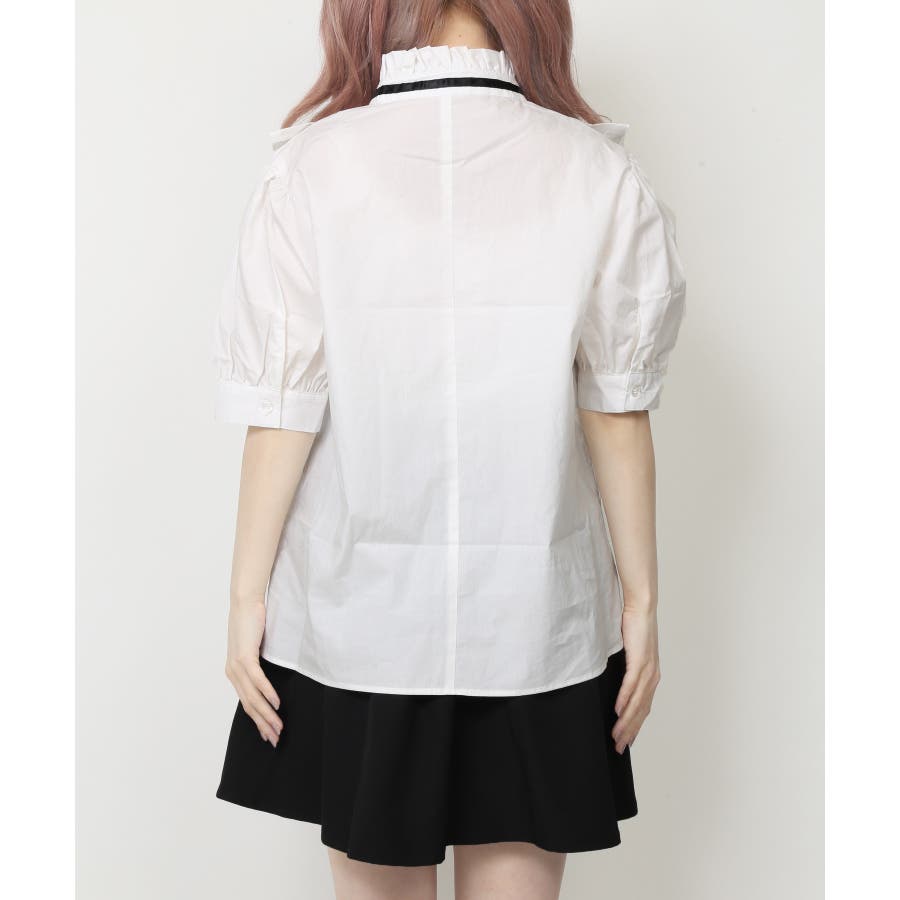 WC】細リボン立チ襟ブラウス[品番：WG010074796]｜WEGO【WOMEN