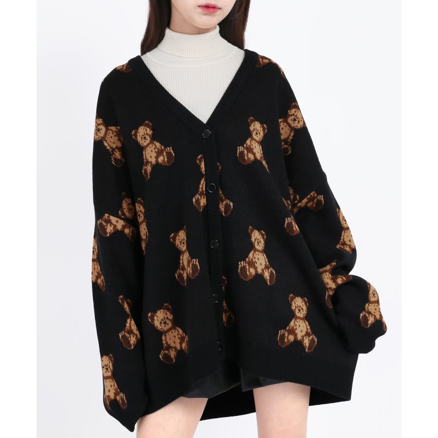 WC】クマ総柄ビックカーデ[品番：WG010082659]｜WEGO【WOMEN