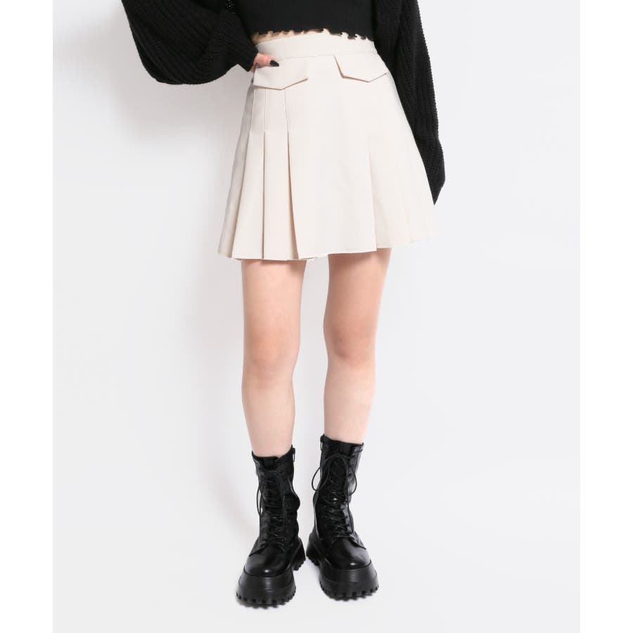 【WC】インバーテッドプリーツスカート 韓国 韓国ファッション
