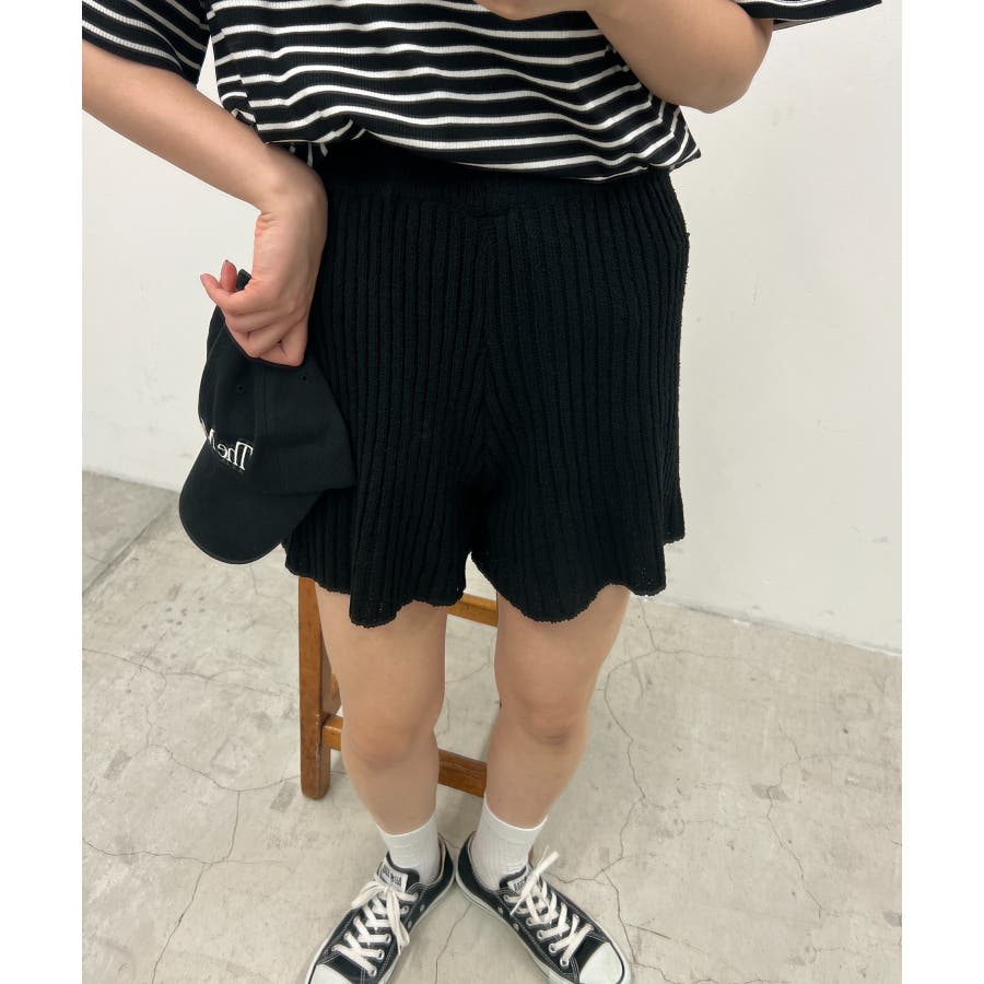 サマーニットショートパンツ 韓国 韓国ファッション[品番