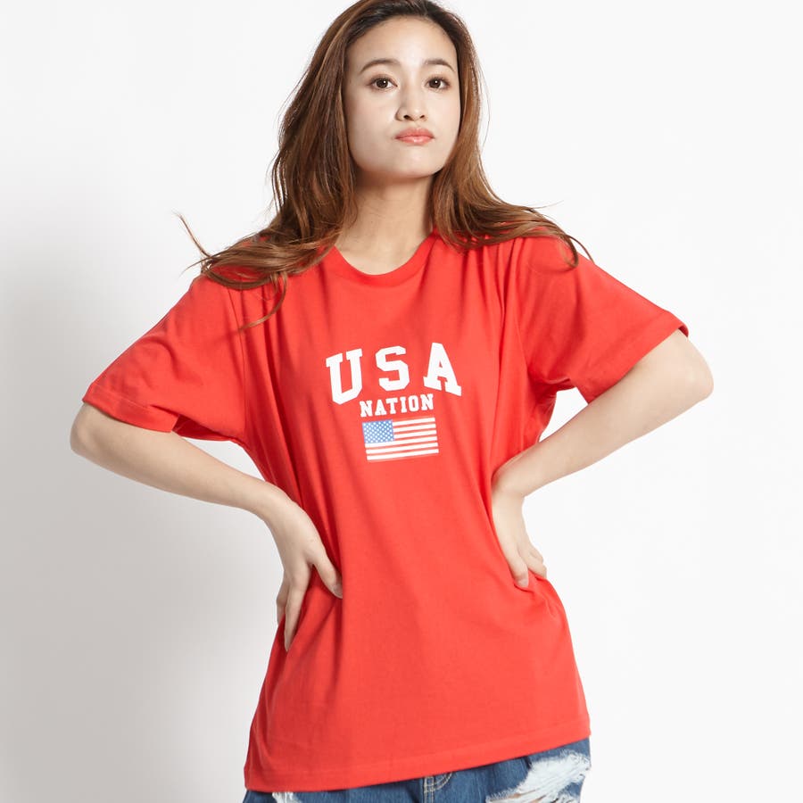 アメリカ古着❗️】USAチームロゴTシャツtroy lady soccer-