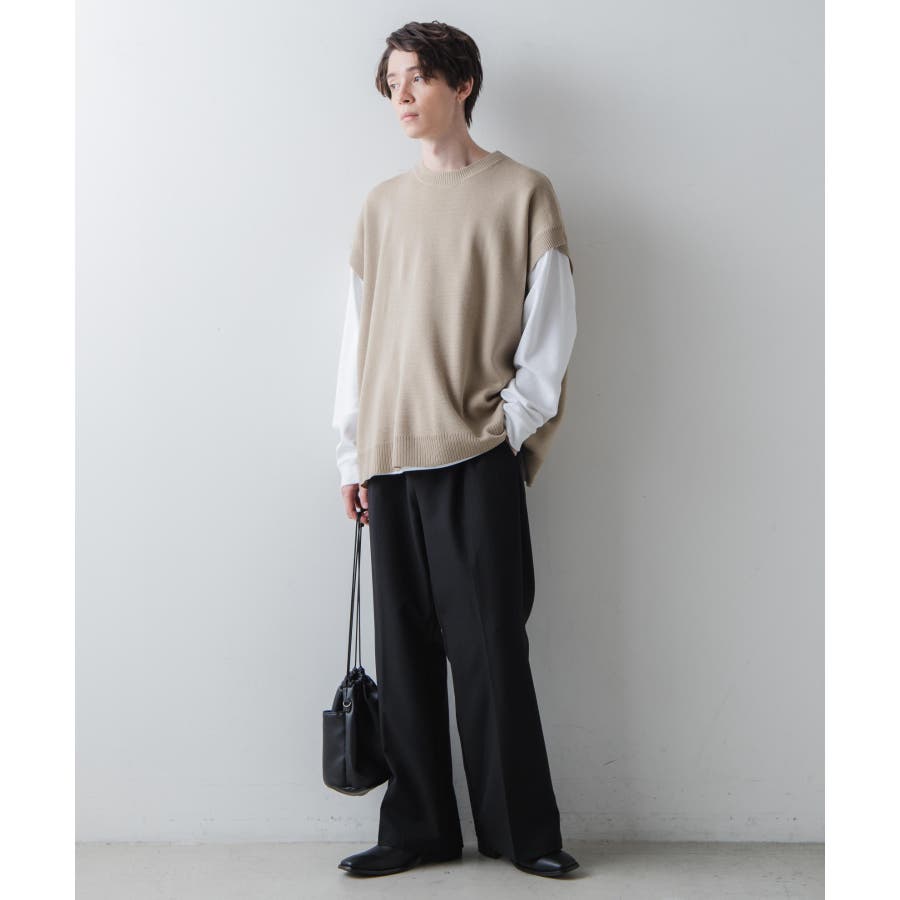 ルーズシルエットニットベスト[品番：WG010082084]｜WEGO【MEN