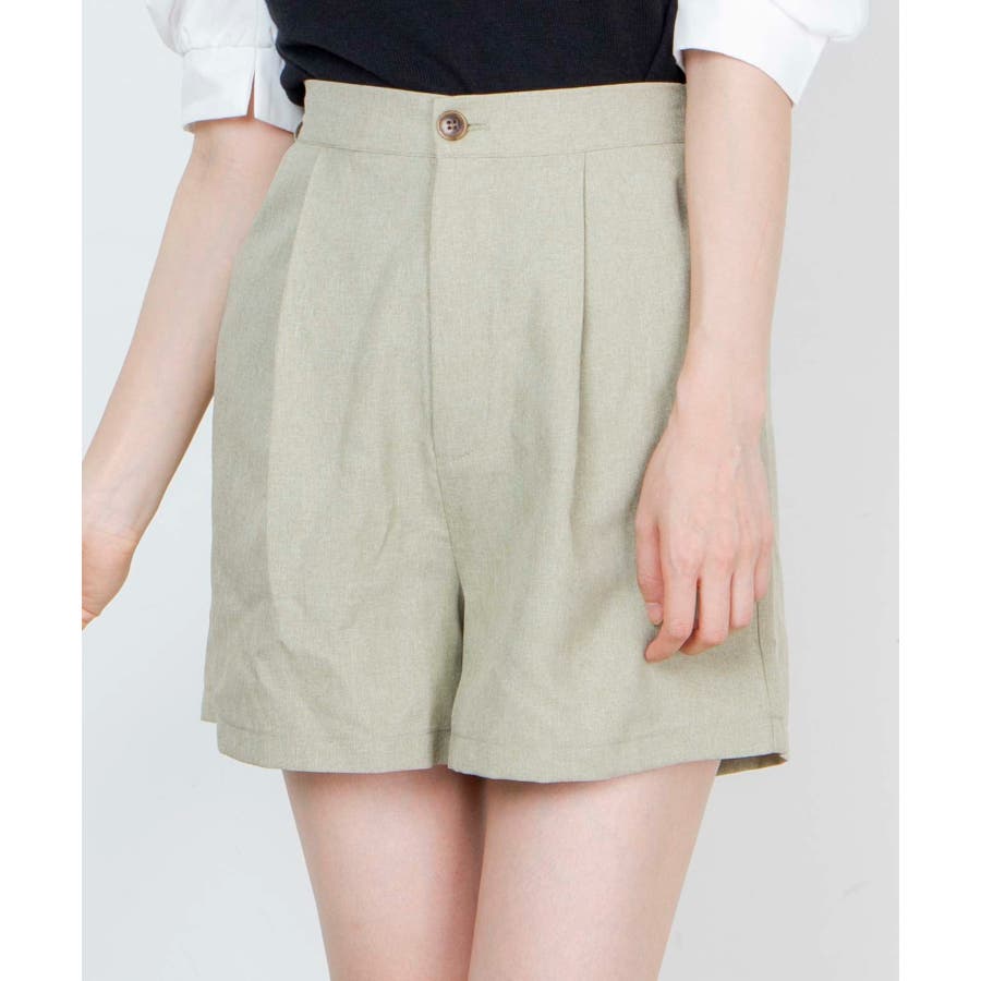 リネンライクタックショートパンツ [品番：WG010078862]｜WEGO