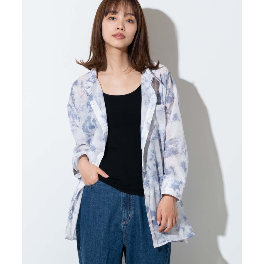 マーブルシアーシャツ[品番：WG010079905]｜WEGO【WOMEN