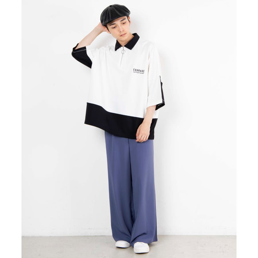 カラーブロックドルマンポロ (5分袖)[品番：WG010080287]｜WEGO【MEN】（ウィゴー）のメンズファッション通販｜SHOPLIST（ショップリスト）