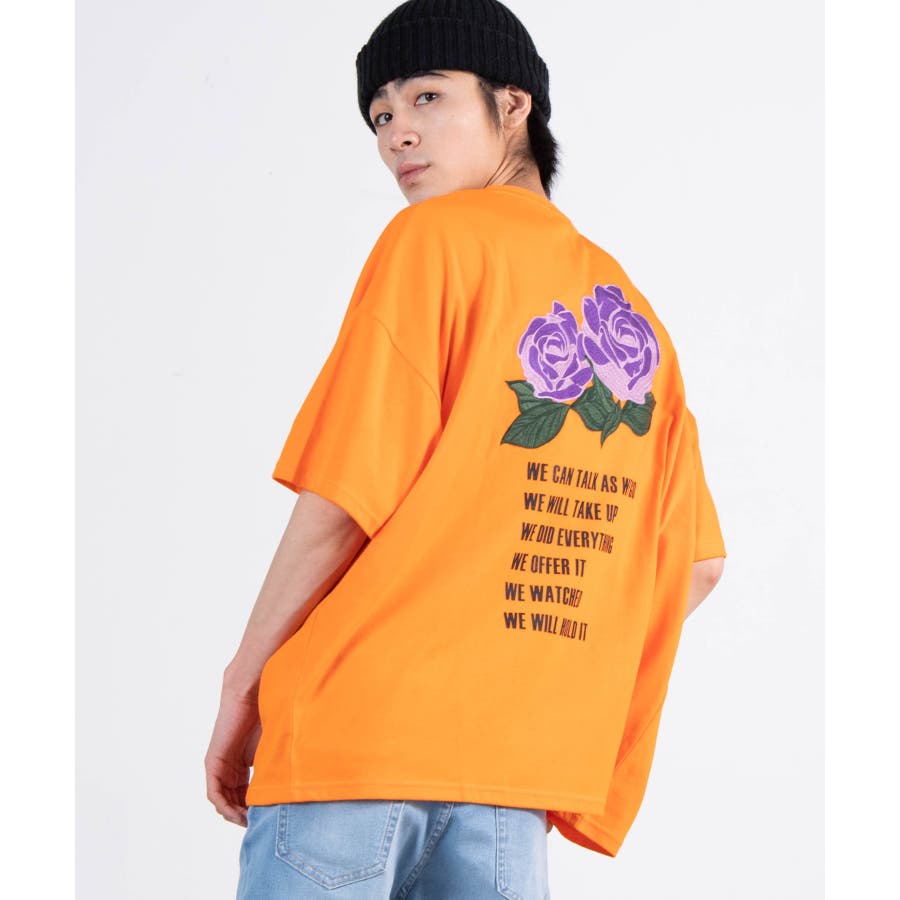 バラ刺繍ビッグシルエットTシャツ[品番：WG010080796]｜WEGO【MEN