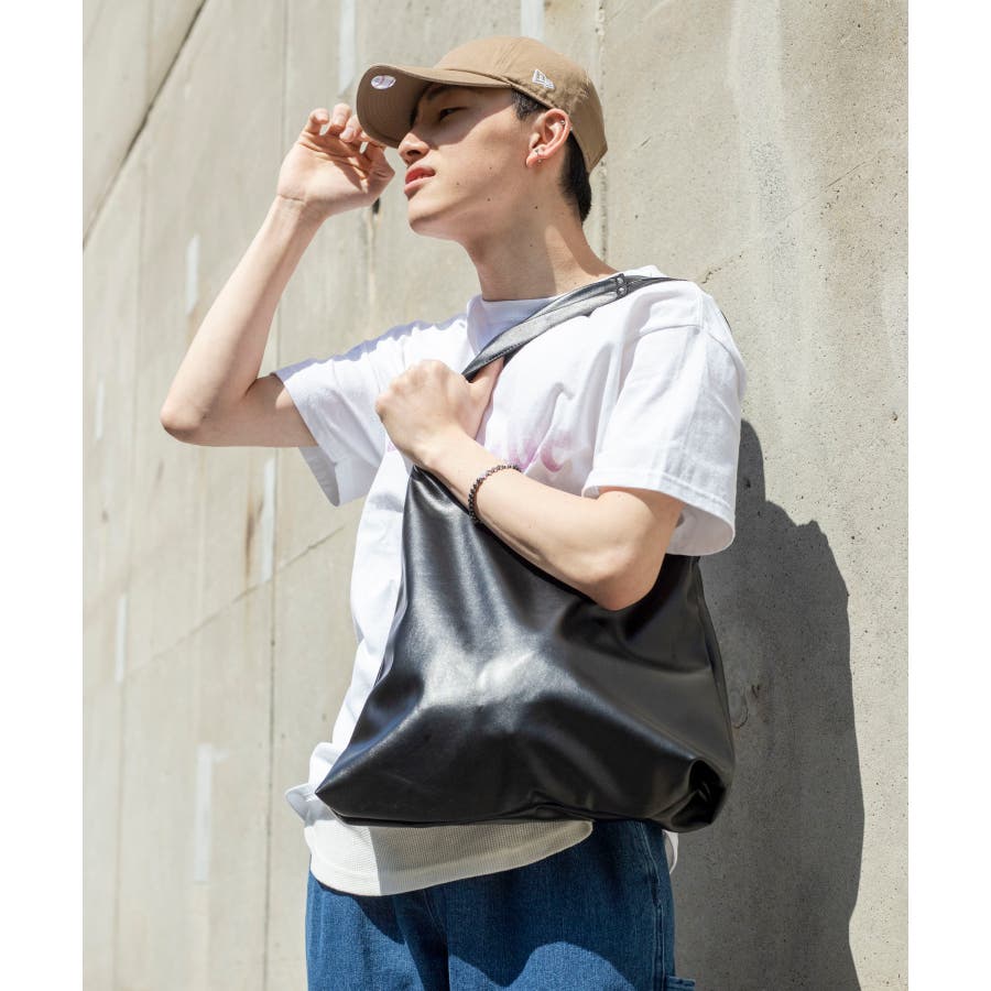 フェイクレザーワンショルダートート [品番：WG010078577]｜WEGO