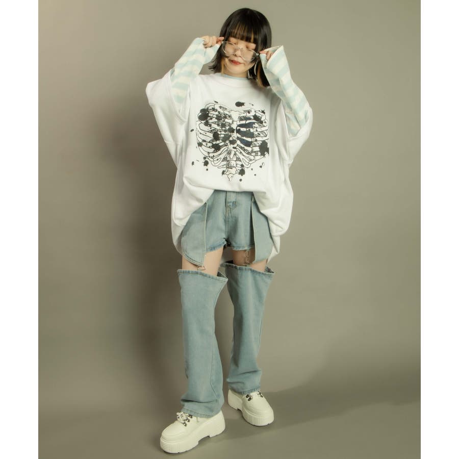 ハートボーンズプリントビッグスウェット サブカル  地雷[品番：WG010087030]｜WEGO【WOMEN】（ウィゴー）のレディースファッション通販｜SHOPLIST（ショップリスト）