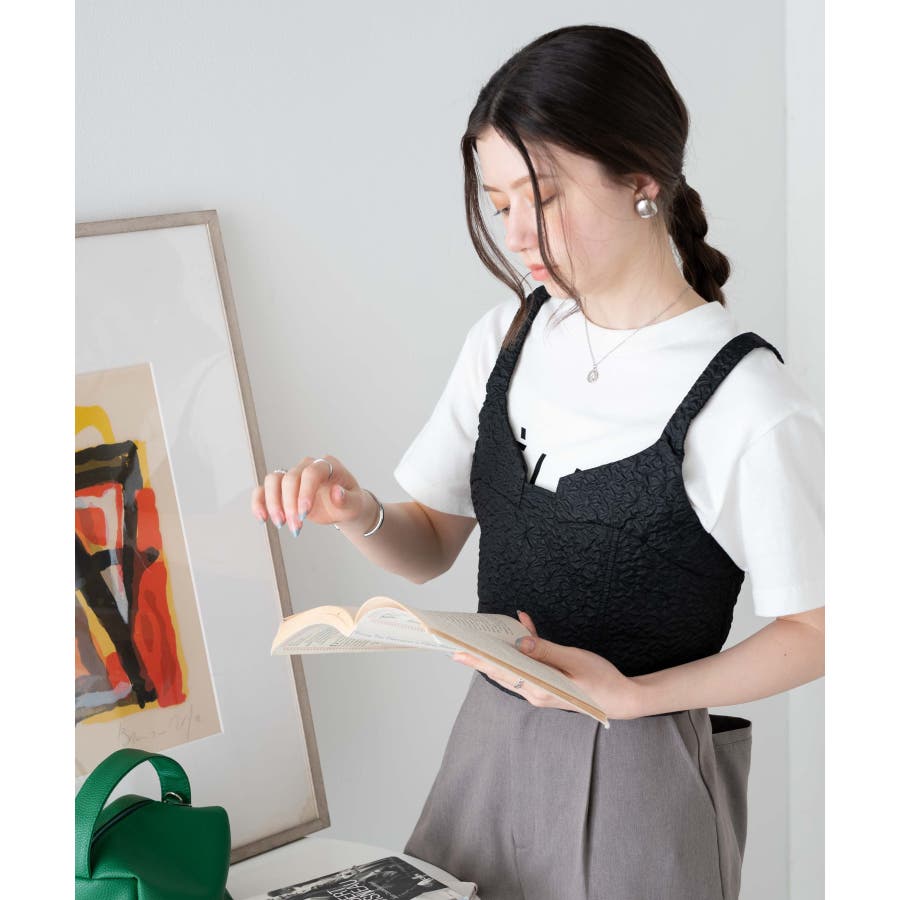 hinari フラワーカットジャガードビスチェ （新品・タグ付き