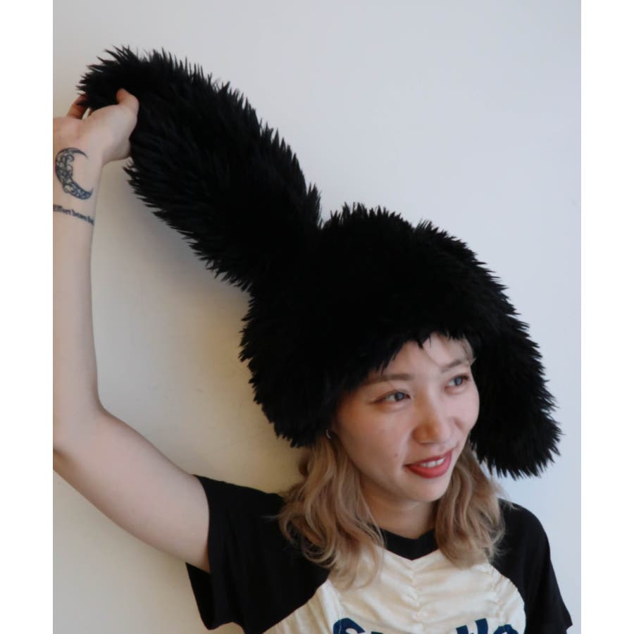新発売の うさ耳ファーキャップレディース 韓国 韓国ファッション[品番 女性用