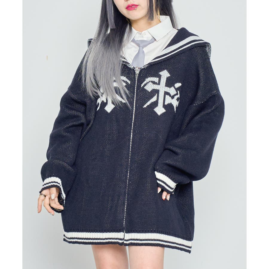 セーラーカラージップカーディガン[品番：WG010089574]｜WEGO【WOMEN ...