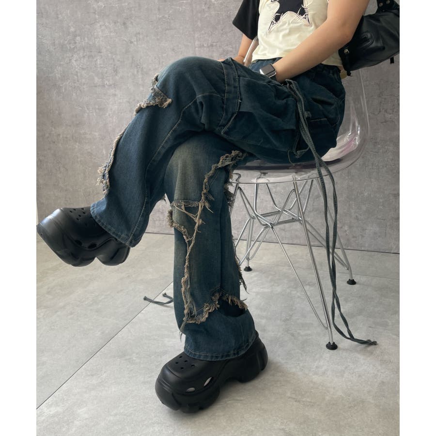 【SEAL限定商品】 スターポケットデニムパンツ[品番：WG010090624]｜WEGO【WOMEN パンツ