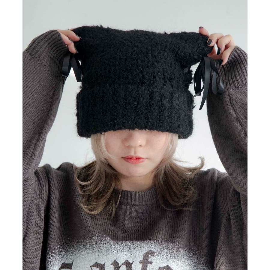 レースアップネコミミニットキャップ[品番：WG010092780]｜WEGO【MEN