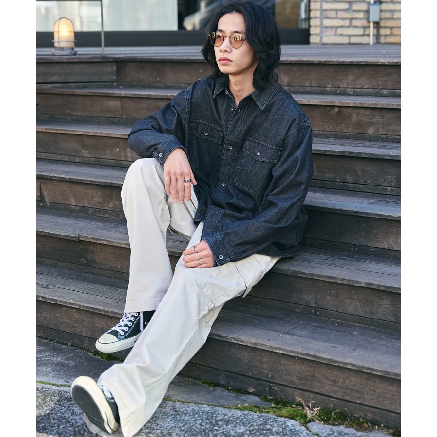 デニムシャツ(LS)[品番：WG010093391]｜WEGO【MEN】（ウィゴー