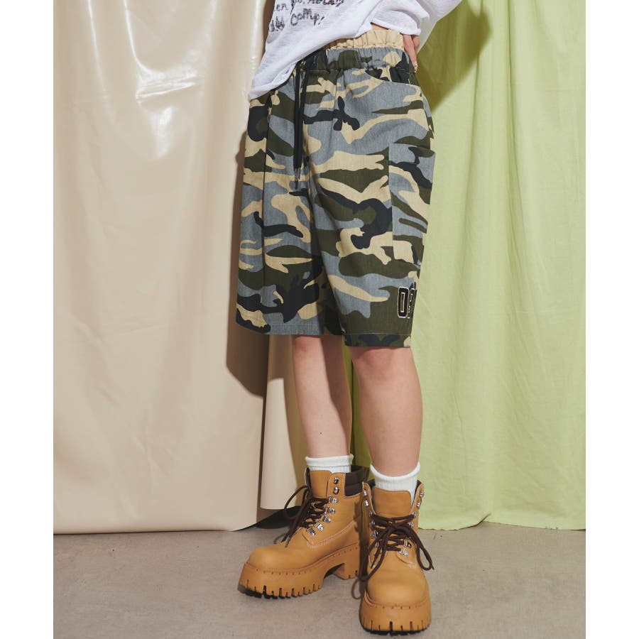 ダブルウエストカモフラハーフパンツ[品番：WG010093592]｜WEGO