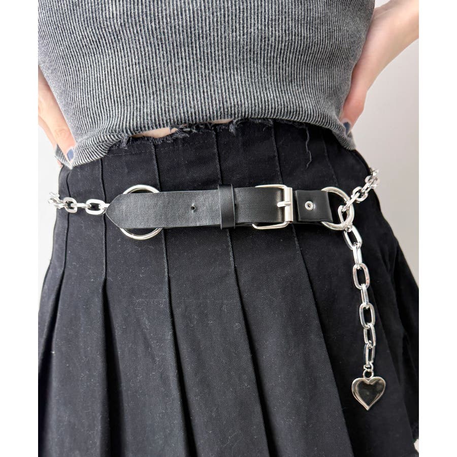Lハートモチーフ付チェーンベルト[品番：WG010093815]｜WEGO【WOMEN