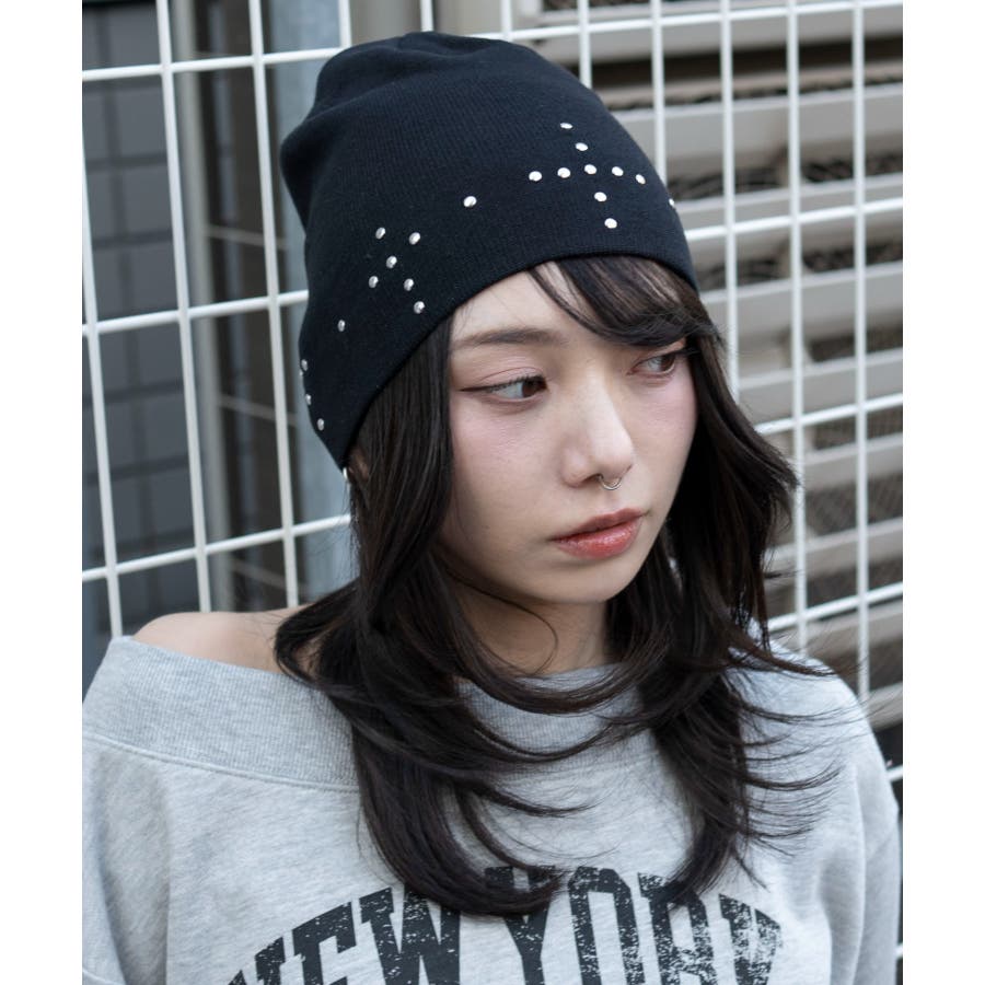 クロススタッズビーニー[品番：WG010097760]｜WEGO【MEN】（ウィゴー