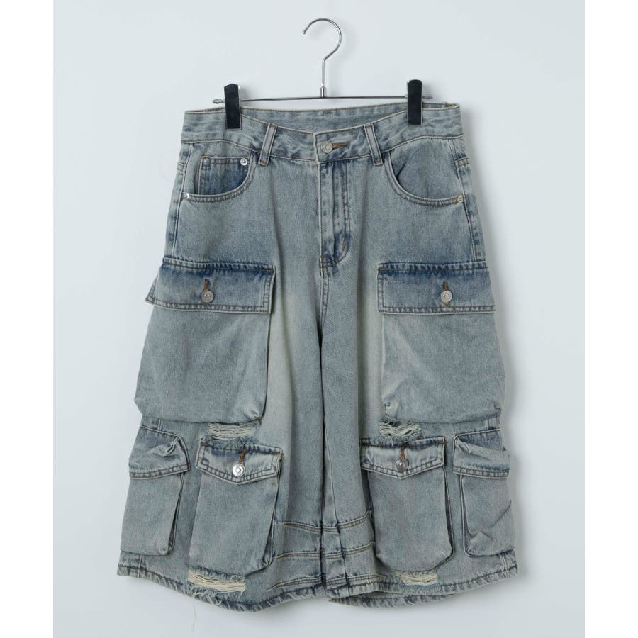 美品】Supreme デニム カーゴパンツ ショート ハーフ 2022ss
