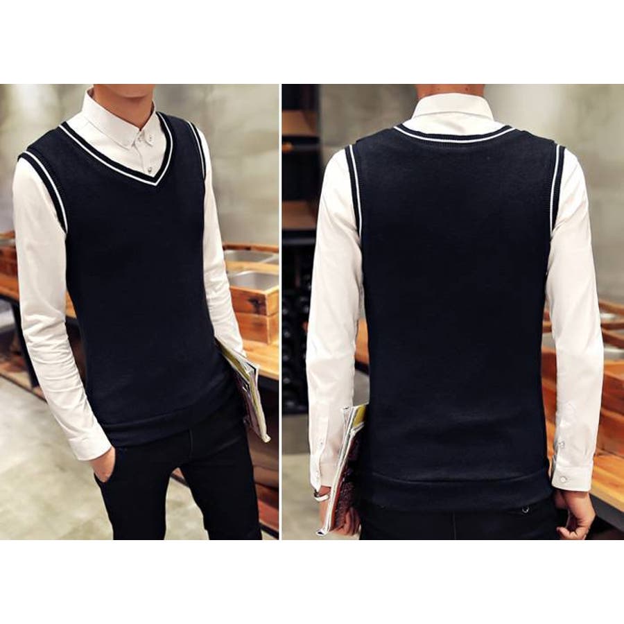 ニットベスト メンズ ベスト[品番：KX000000532]｜CLARAH【MEN