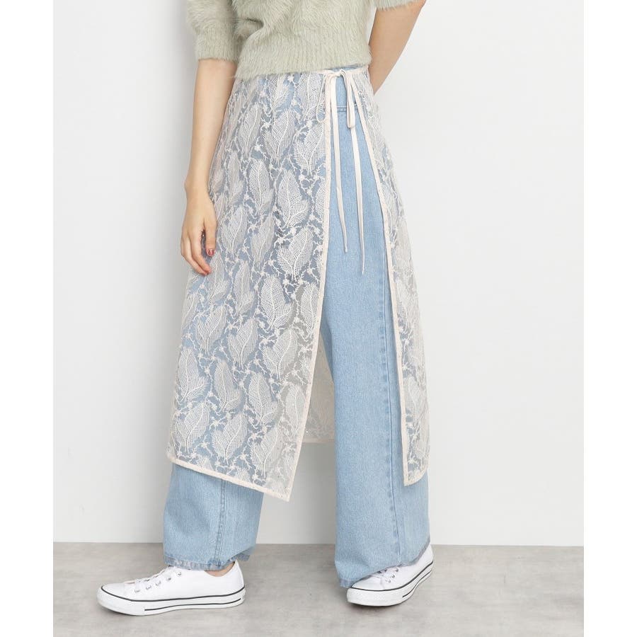 ラップスカートストレートパンツ(S BLACK): ボトムス │ ETRE