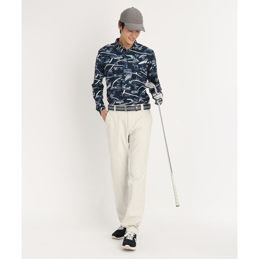 ゴルフマップデザイン 長袖ポロシャツ[品番：WRDW0212827]｜adabatmen