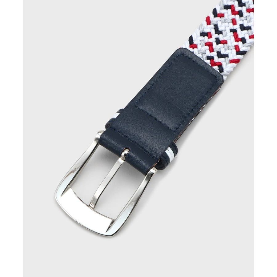 新レーベル ADABAT NAVY】トリコロールメッシュベルト[品番
