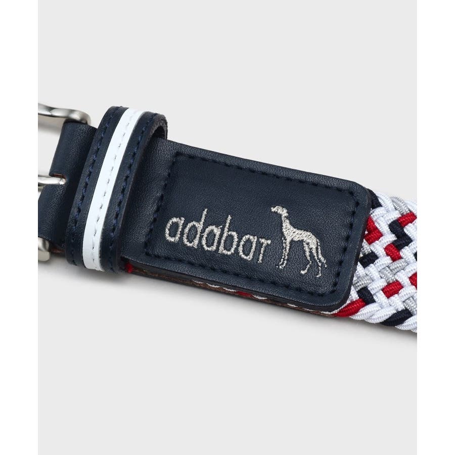 新レーベル ADABAT NAVY】トリコロールメッシュベルト[品番