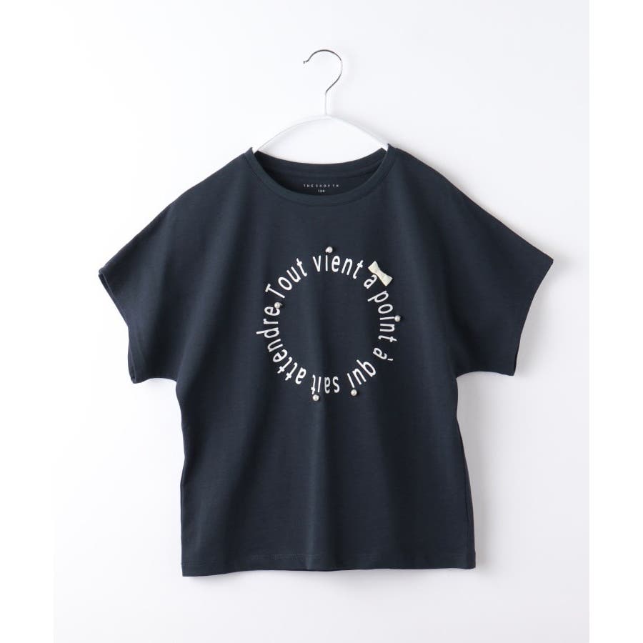 オフホワイト(003)】【150-160】フロントモチーフTシャツ[品番