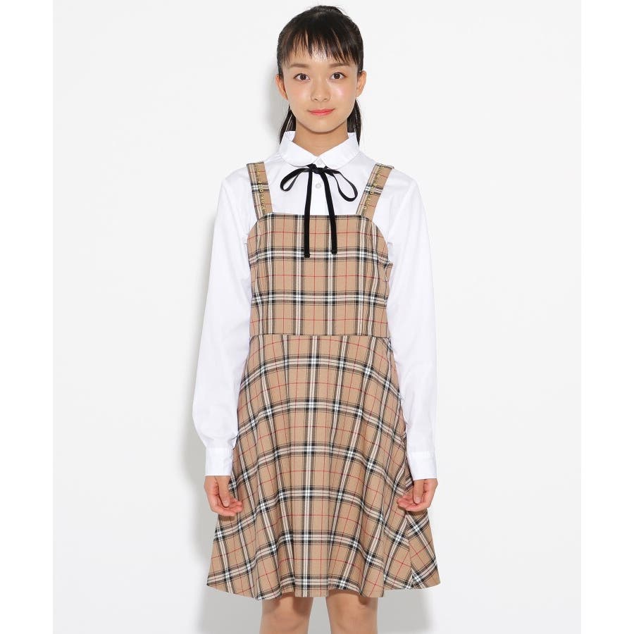 卒服】ワンピース+ブラウス セット[品番：WRDW0086683]｜PINK-latte