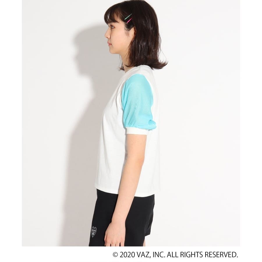 しなこコラボ】袖シフォンTシャツ[品番：WRDW0113270]｜PINK -latte（ピンクラテ）のキッズファッション通販｜SHOPLIST（ショップリスト）