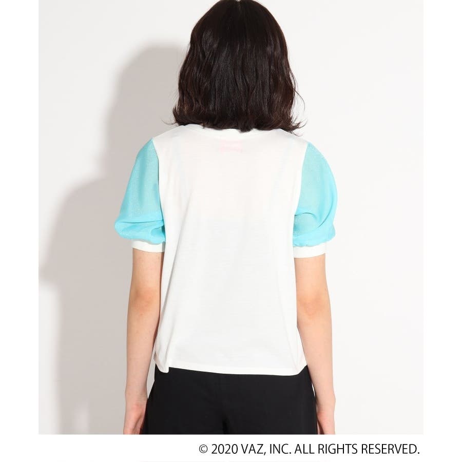 しなこコラボ】袖シフォンT シャツ[品番：WRDW0113270]｜PINK-latte（ピンクラテ）のキッズファッション通販｜SHOPLIST（ショップリスト）