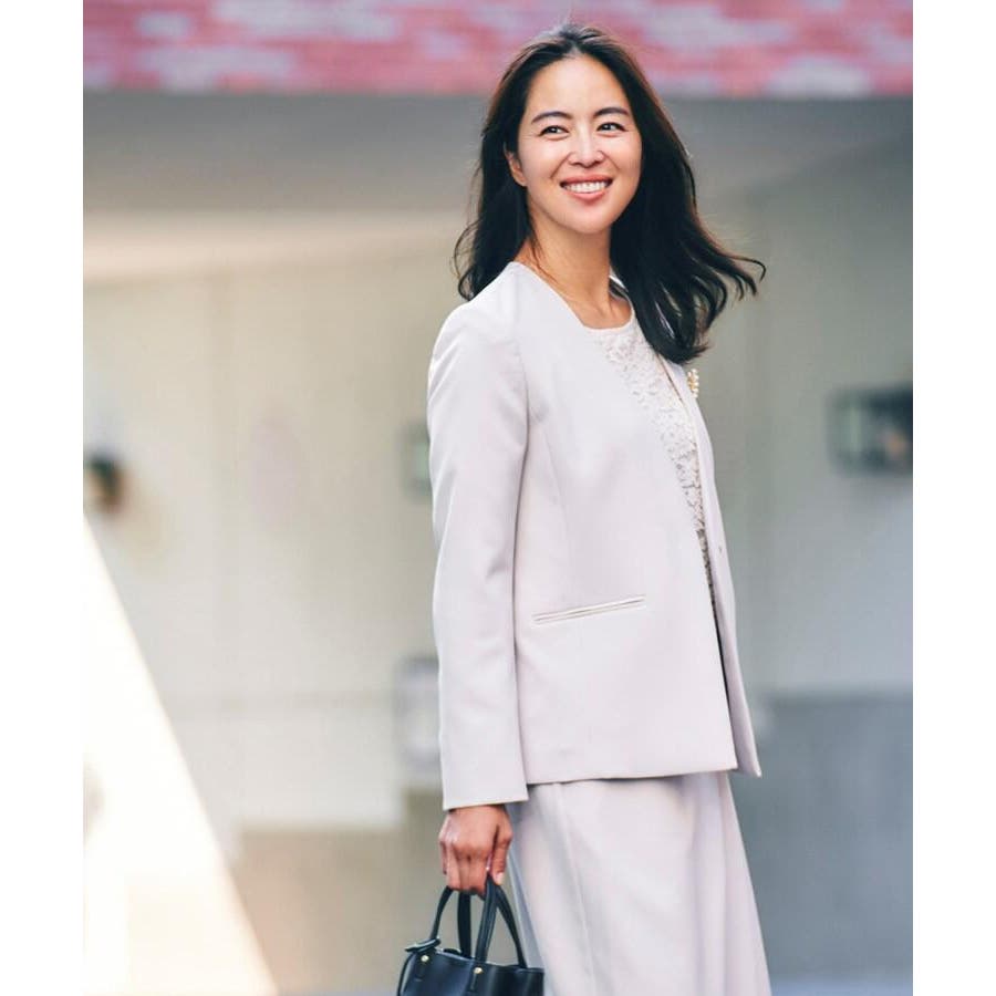 Carremanノーカラーvストレッチジャケット 品番 Wrdw Opaque Clip オーペック のレディース ファッション通販 Shoplist ショップリスト